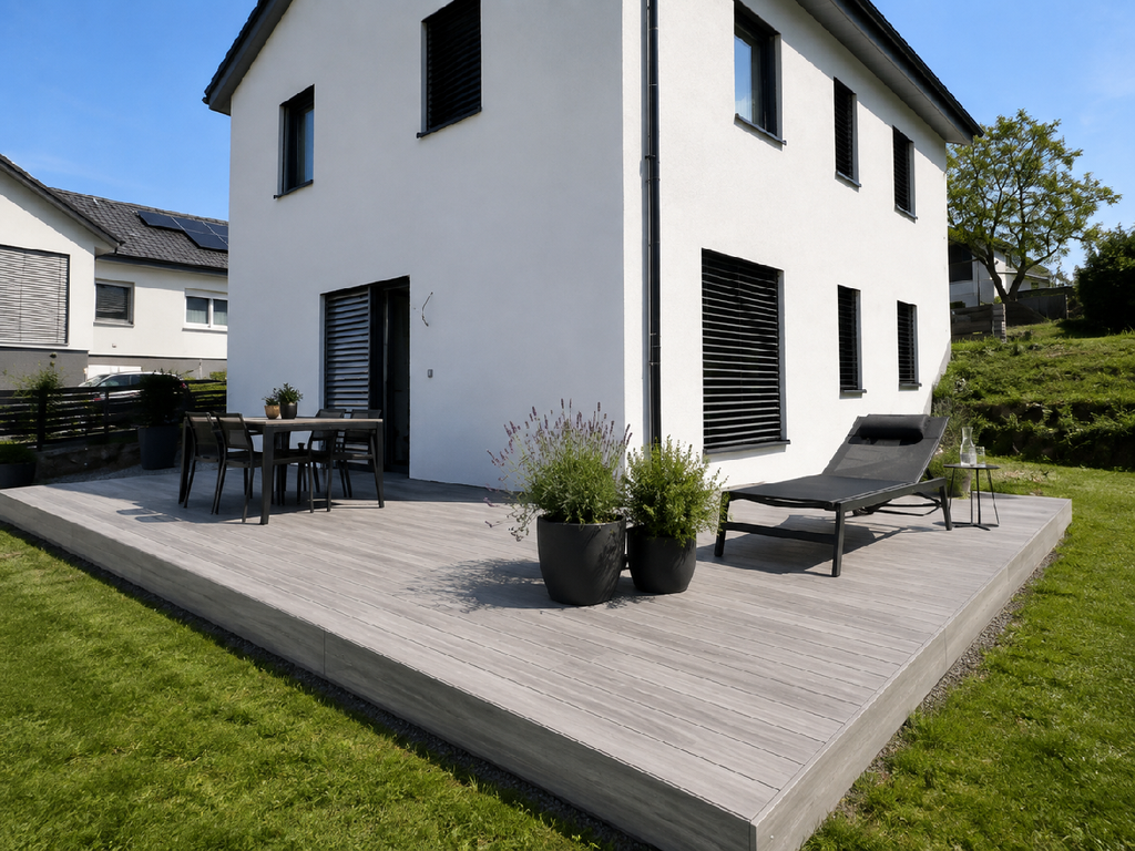 DAKOTA Living WPC terasové prkno LIGHT EVO Titanium 21 x 146 x 2000 mm