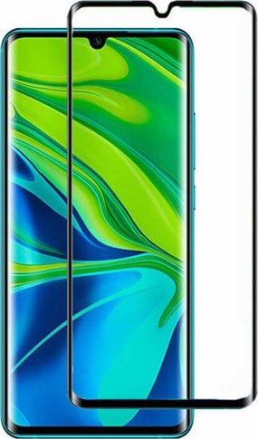 Ochranné sklo pro Xiaomi Mi Note 10, 10 Pro a 10 Lite - Černé, zaoblené