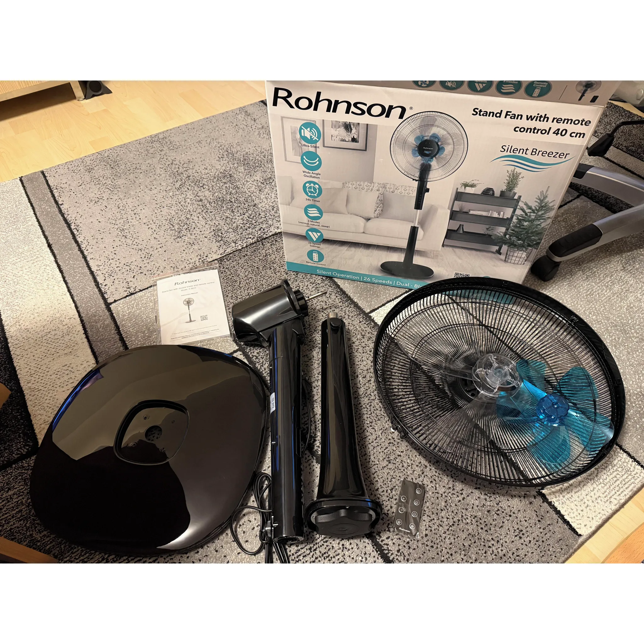 Fotografie 7 - Domácí ventilátor Rohnson R-8600 černý