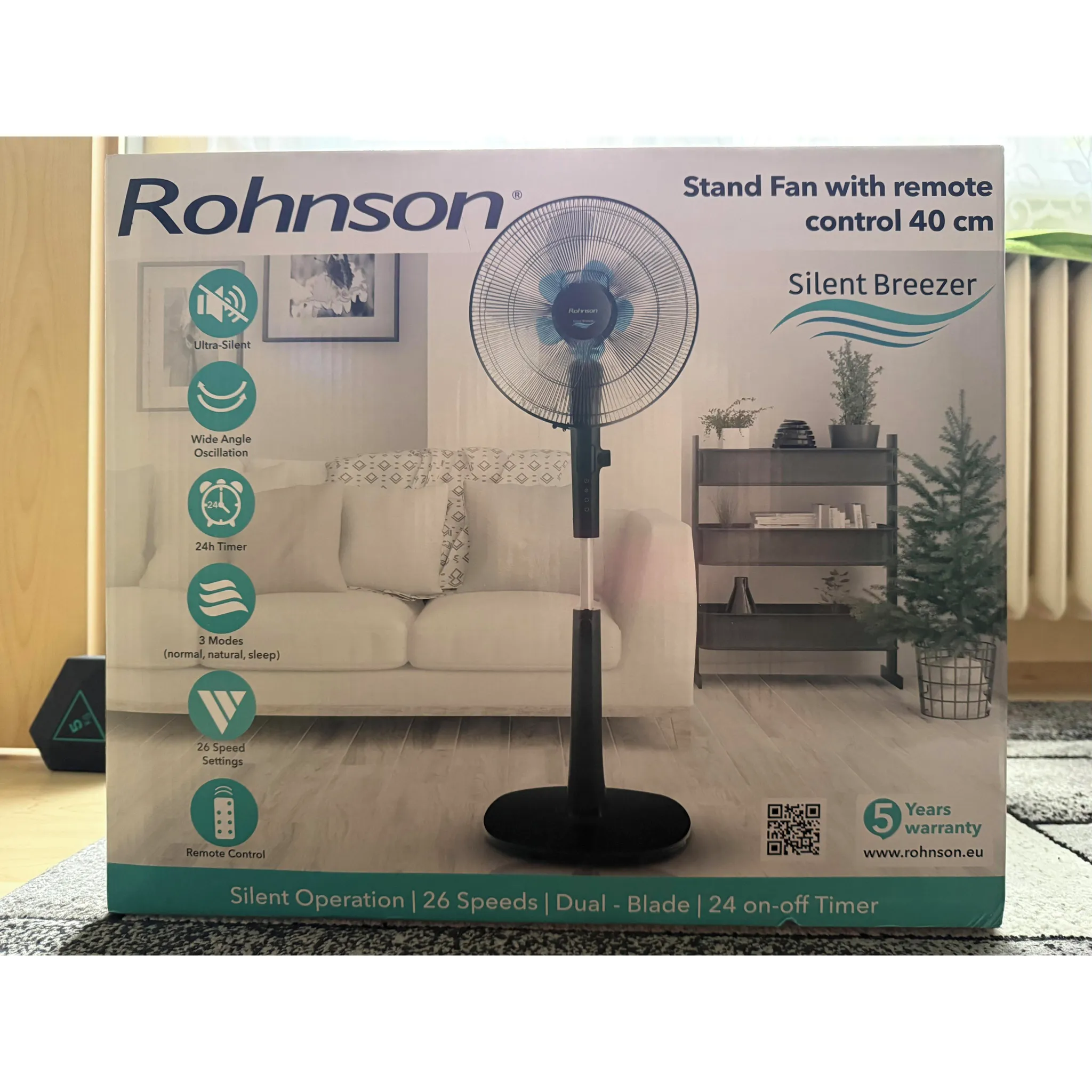 Fotografie 5 - Domácí ventilátor Rohnson R-8600 černý