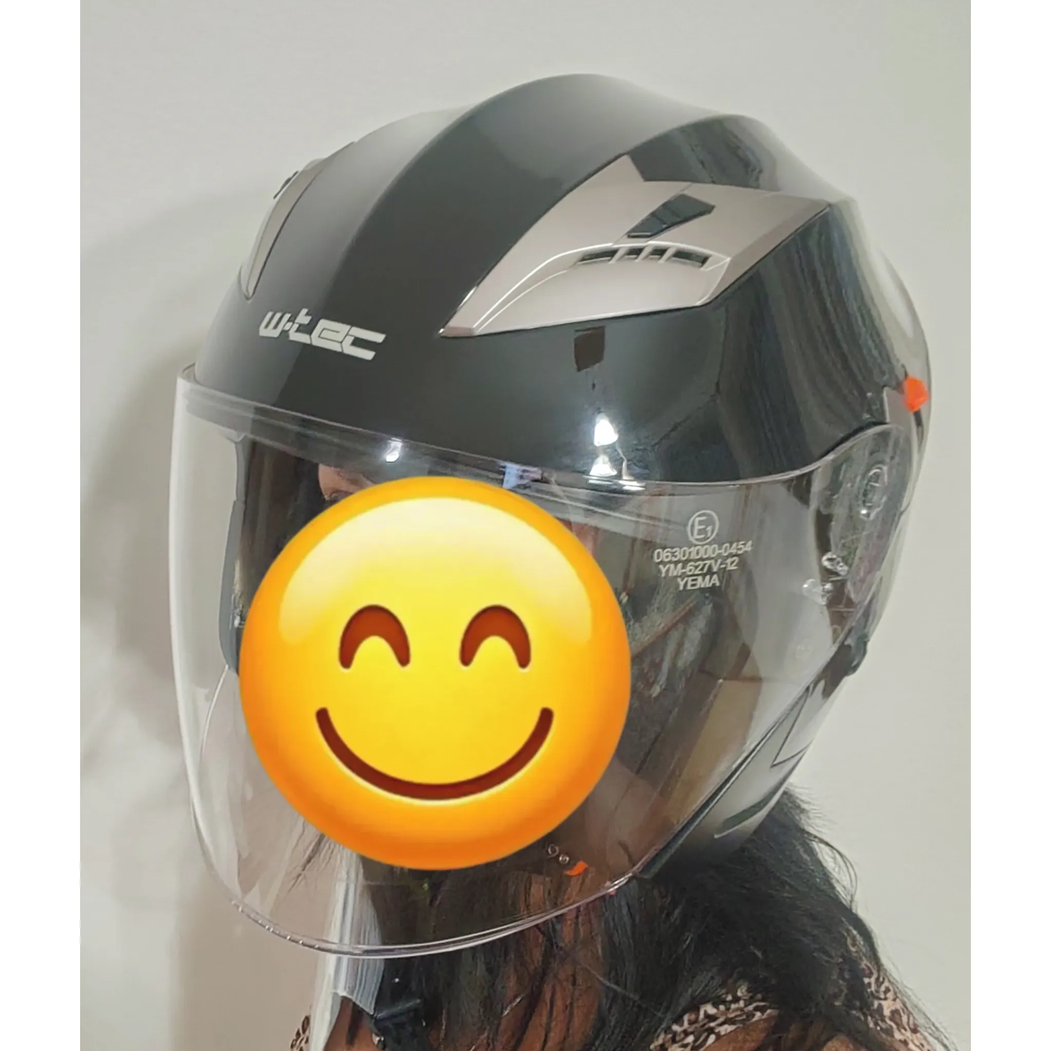 Fotografie 7 - Helma na motorku W-Tec Putta černá/bronzová M