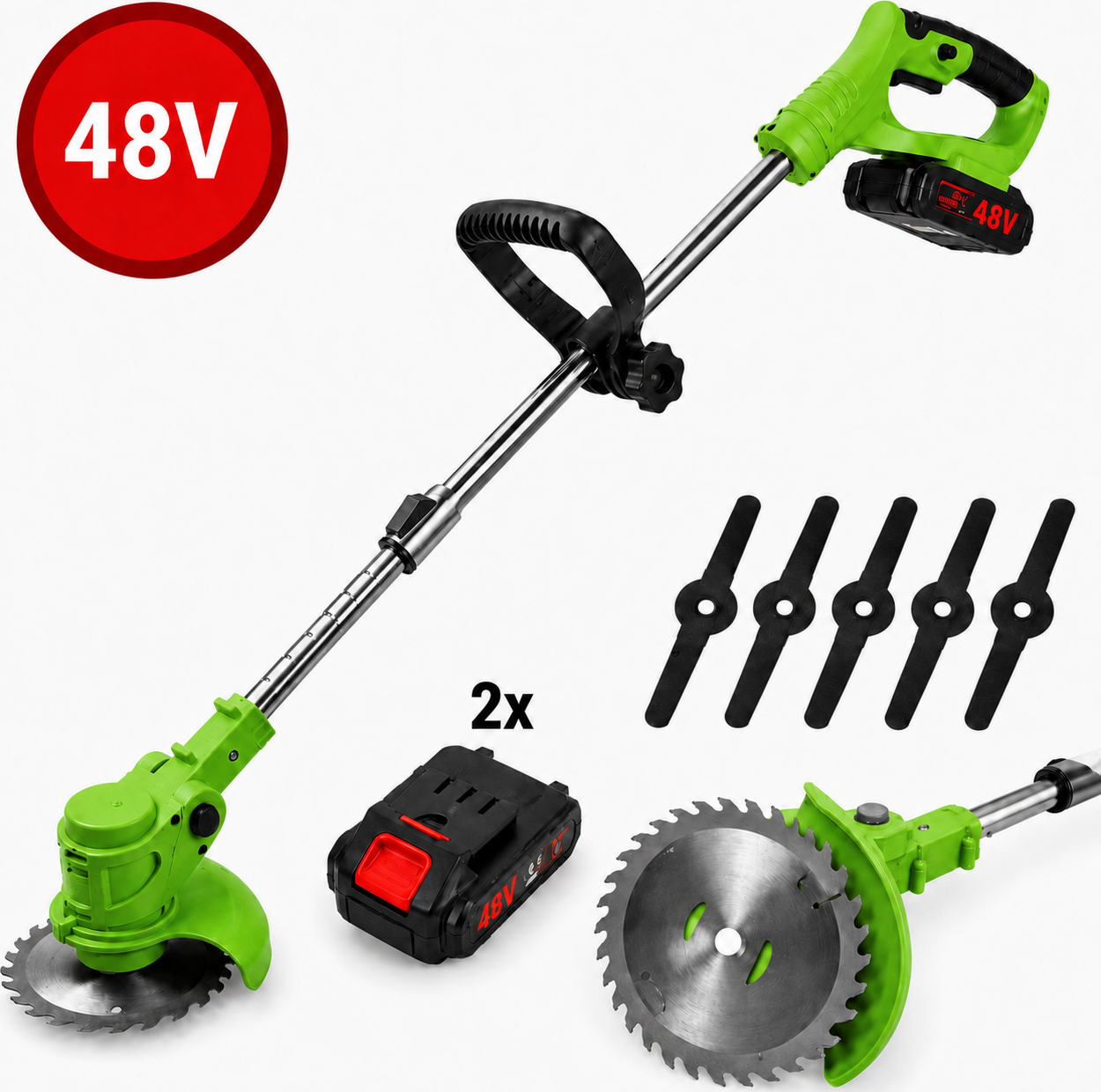 Hayami HA-1037 aku sekačka na trávu 48 V 2 baterie