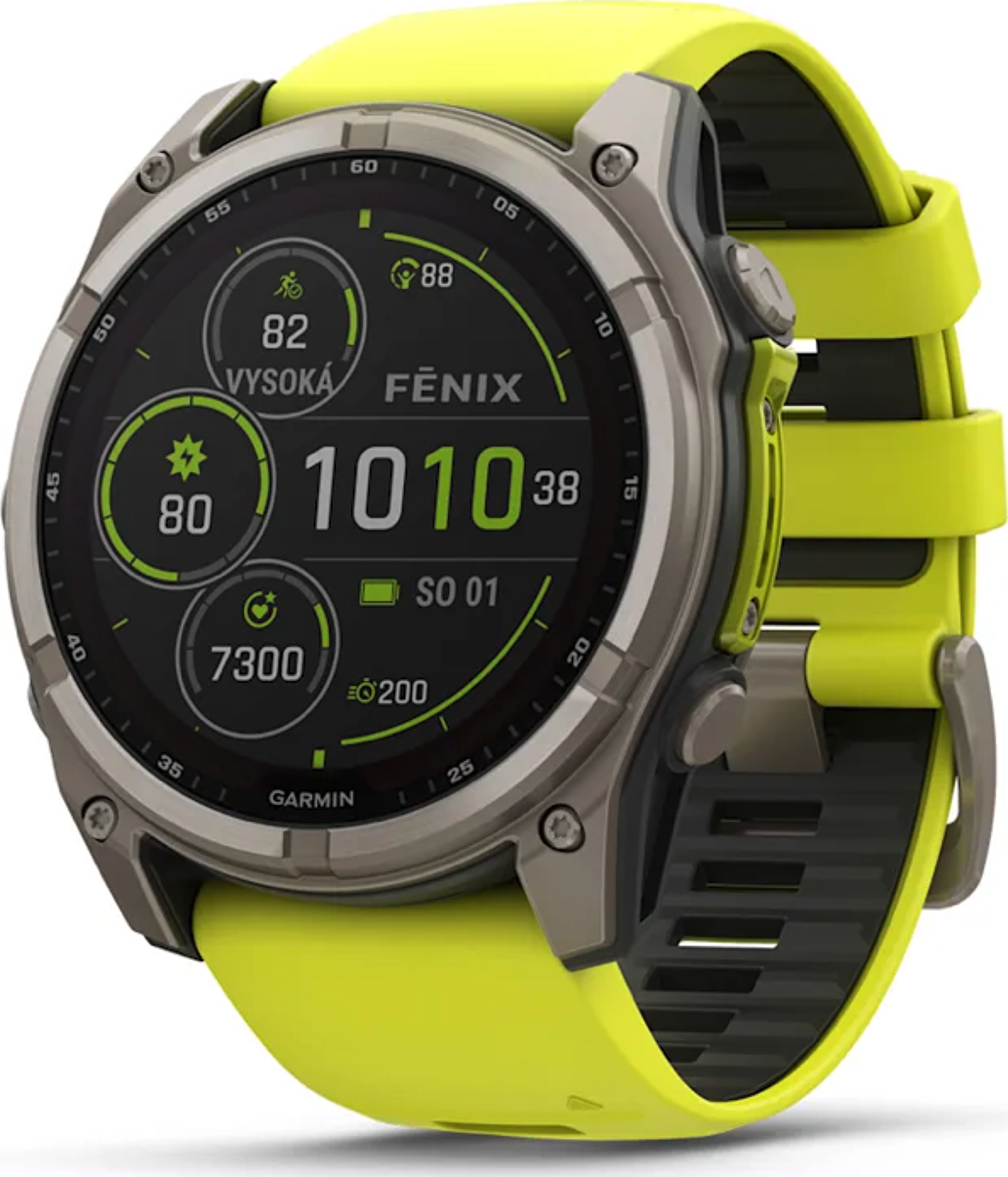 Garmin Fenix 8 51mm Solar, Titan Sapphire yellow Graphite
