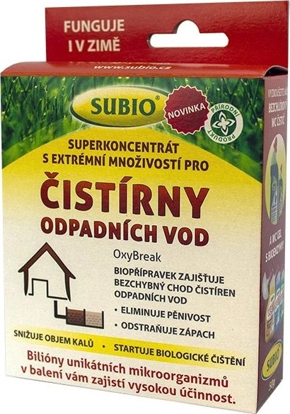 SUBIO Bakterie do DOMOVNÍCH ČOV 50g OxyBreak