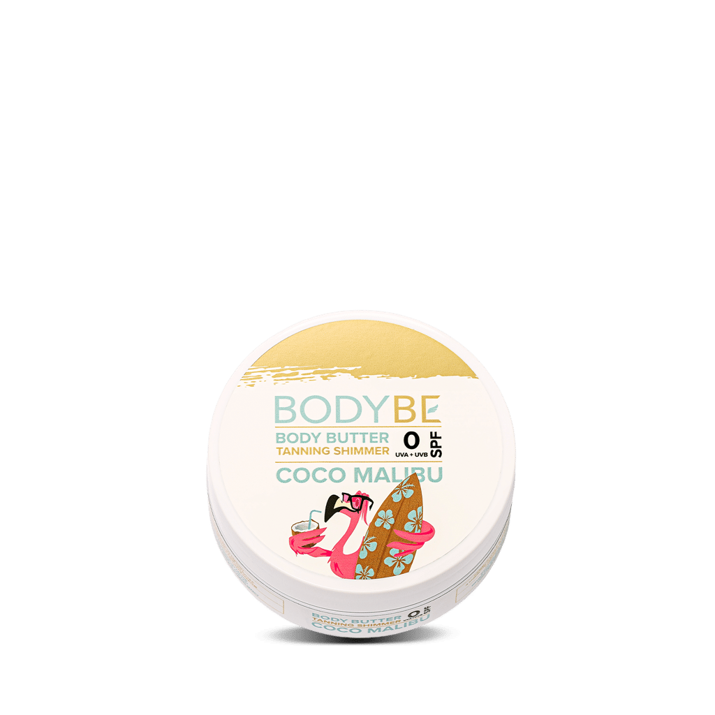 BODYBE TANNING SHIMMER BODY BUTTER - Opalovací máslo s třpytivým efektem bez UV - Coco Malibu - 145g