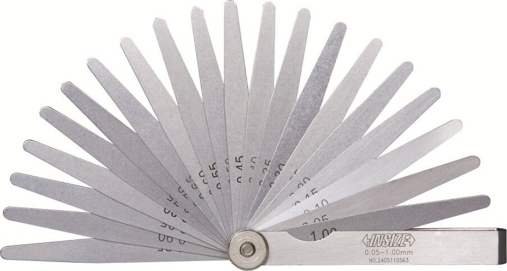 Spárové měrky INSIZE 4602 Počet listů: 32, Rozsah: 0,03 - 1,00 mm