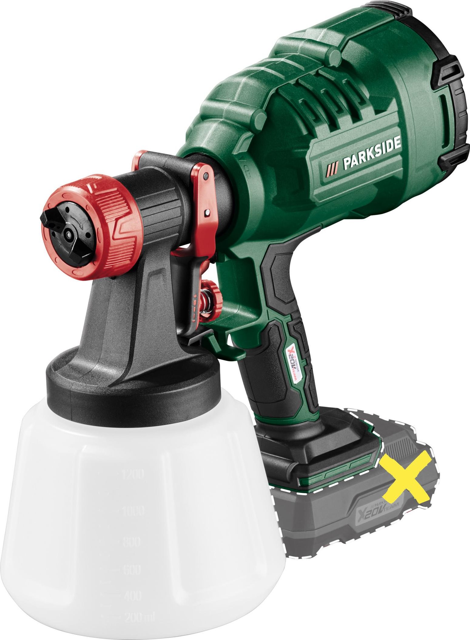 PARKSIDE® 20 V akumulátorová stříkací pistole »PFSA 20-Li B2«, bez akumulátoru – bez nabíječky |