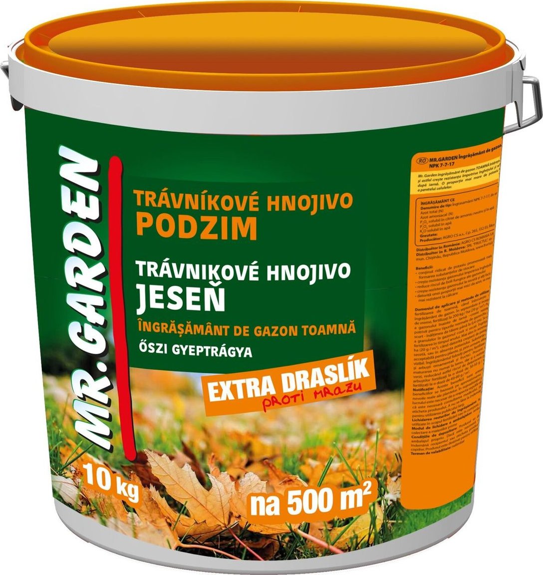 Agro Mr. Garden Podzimní trávníkové hnojivo Podzim, 10 kg, 500 m² 006029