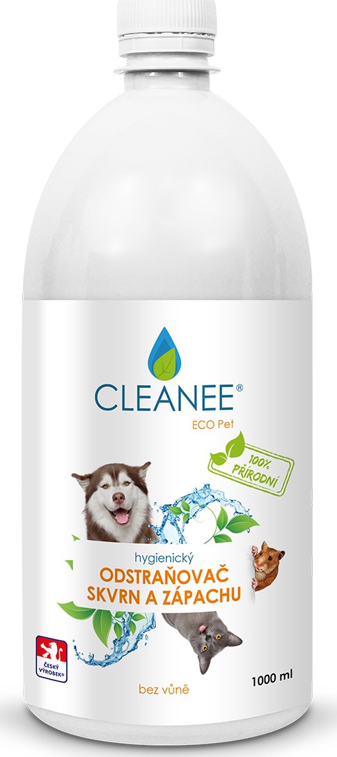 CLEANEE PET CARE Odstraňovač skvrn a zápachu po mazlíčcích – náplň 1 l
