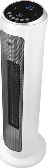SENCOR SFH 8994WH Keramické sloupové topidlo, nastavení výkonu 1300W/2200W/ventilátor, LED displej, Wi-Fi, časovač, multifunkce, bílá