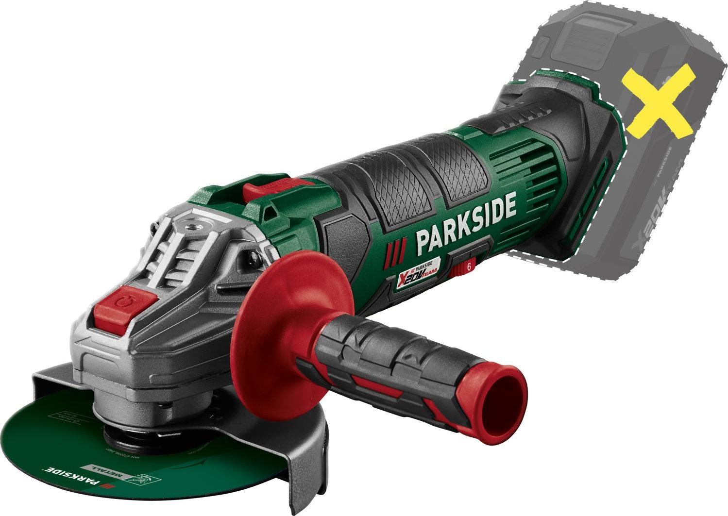 PARKSIDE® 20V akumulátorová úhlová bruska »PWSA 20-Li G4«, bez baterie a nabíječky |