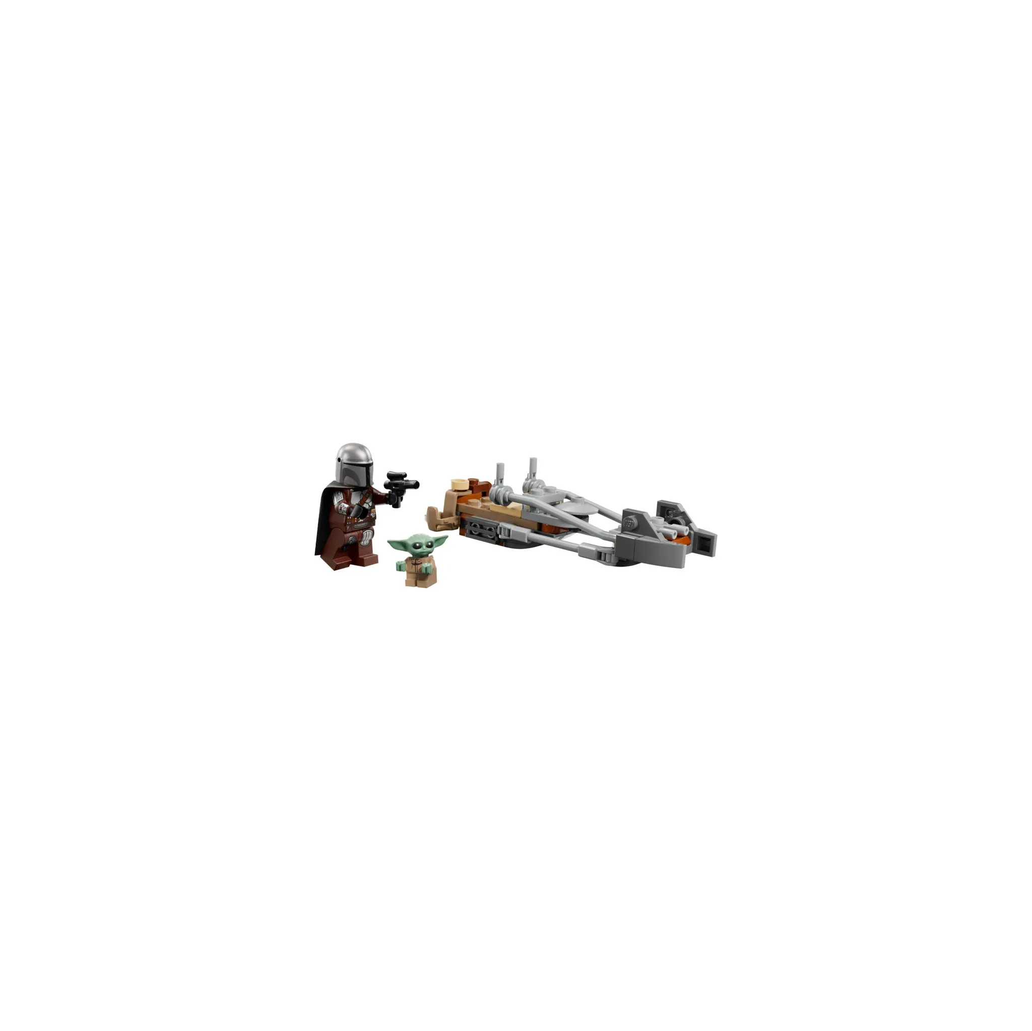 Fotografie 3 - Stavebnice LEGO LEGO Star Wars 75436 Mandalorian a Grogu a spídrová motorka