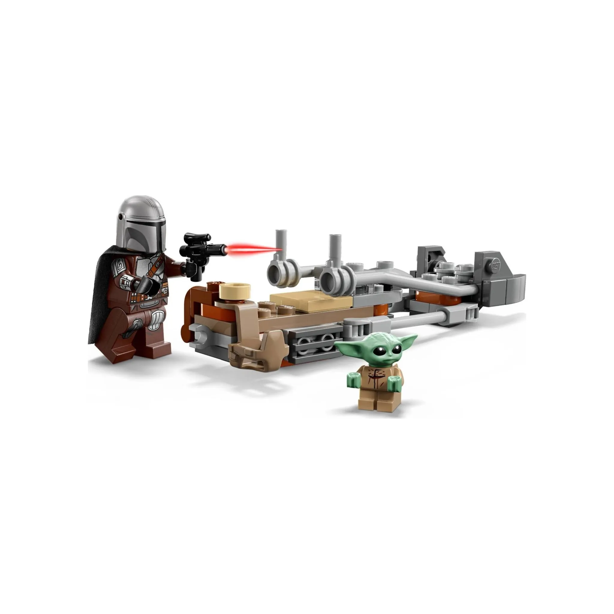 Fotografie 4 - Stavebnice LEGO LEGO Star Wars 75436 Mandalorian a Grogu a spídrová motorka