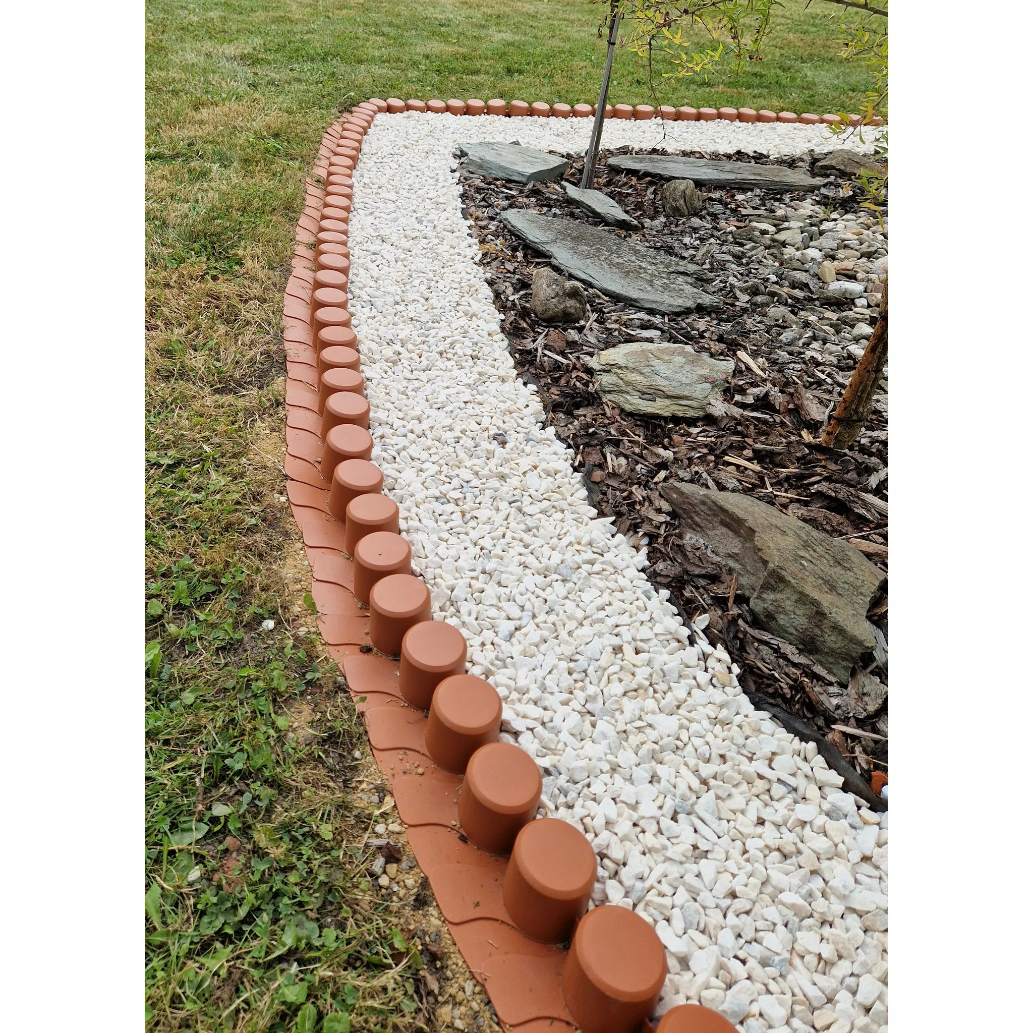 Fotografie 5 - Zahradní obrubník Prosperplast IPAL7 6 cm x 4,05 m terakota