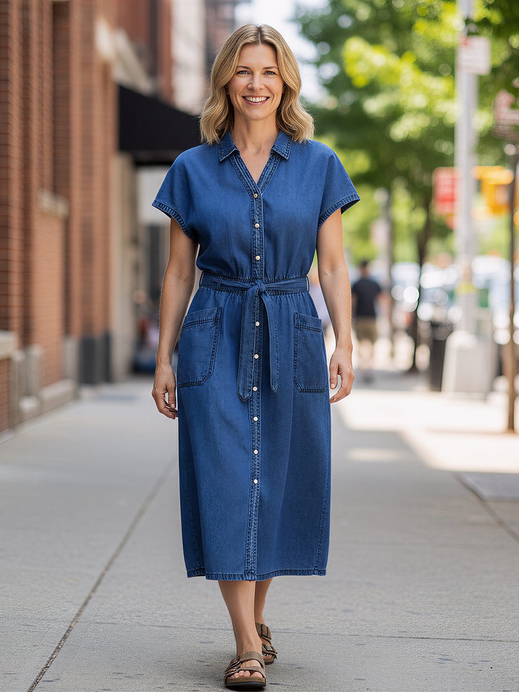 Dámské letní šaty TIMEZONE T1 10121.1472 03086 Sporty Denim Dress 03086 Velikost: XS
