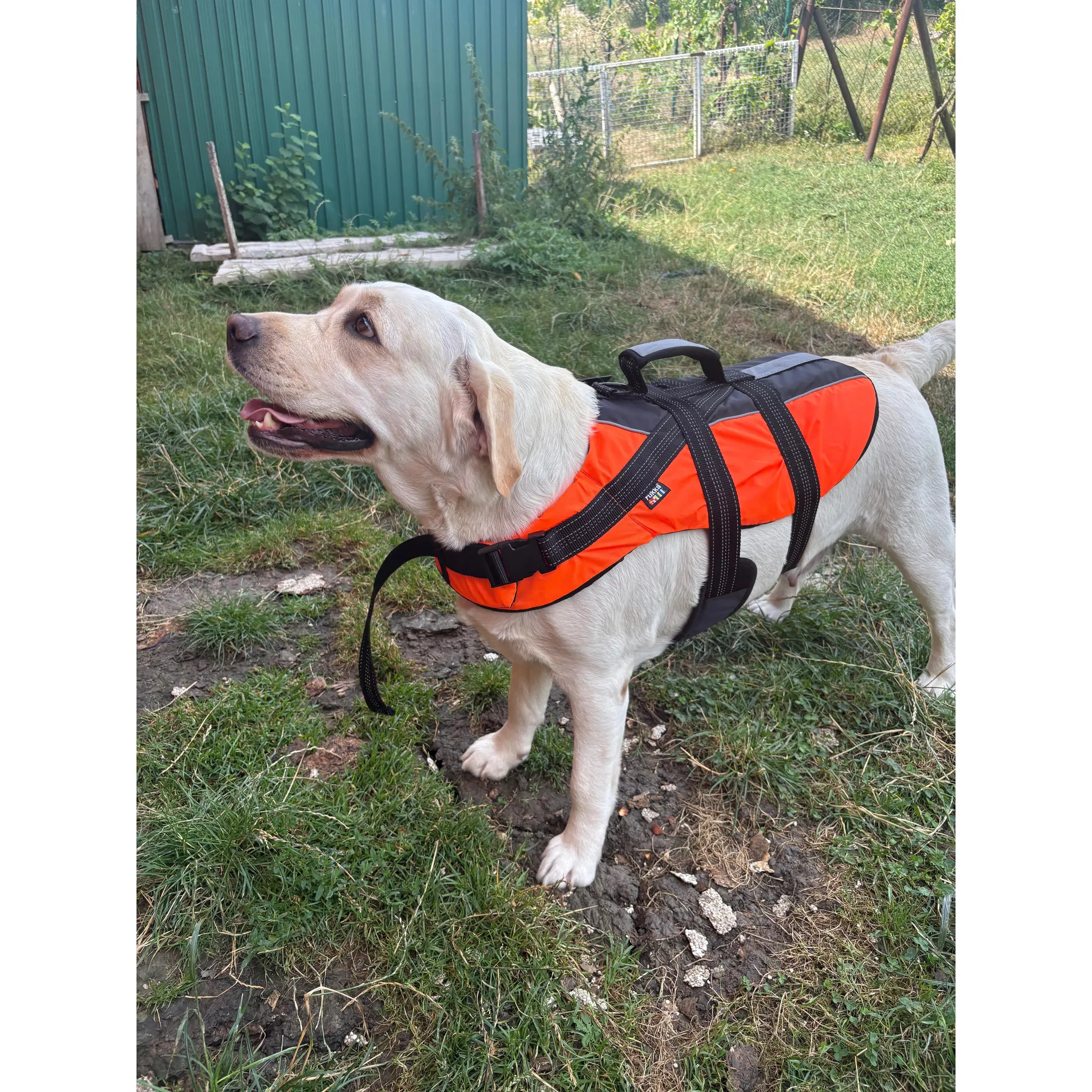 Fotografie 4 - Obleček pro psa Rukka Safety Life Vest L oranžová