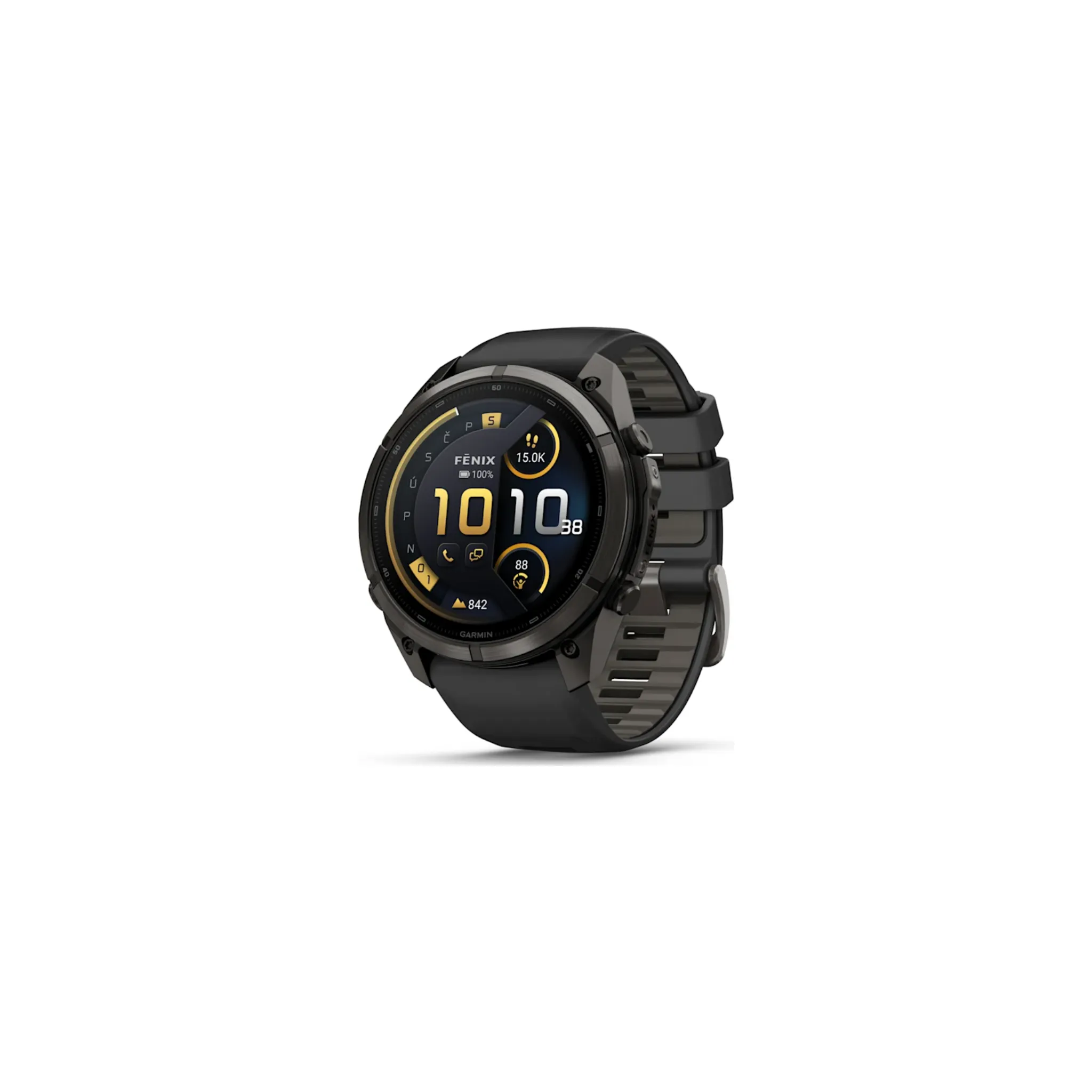 Fotografie 1 - Chytré hodinky Garmin fēnix 9 Pro 51 mm inReach Carbon Gray DLC Titanium Black/Pebble