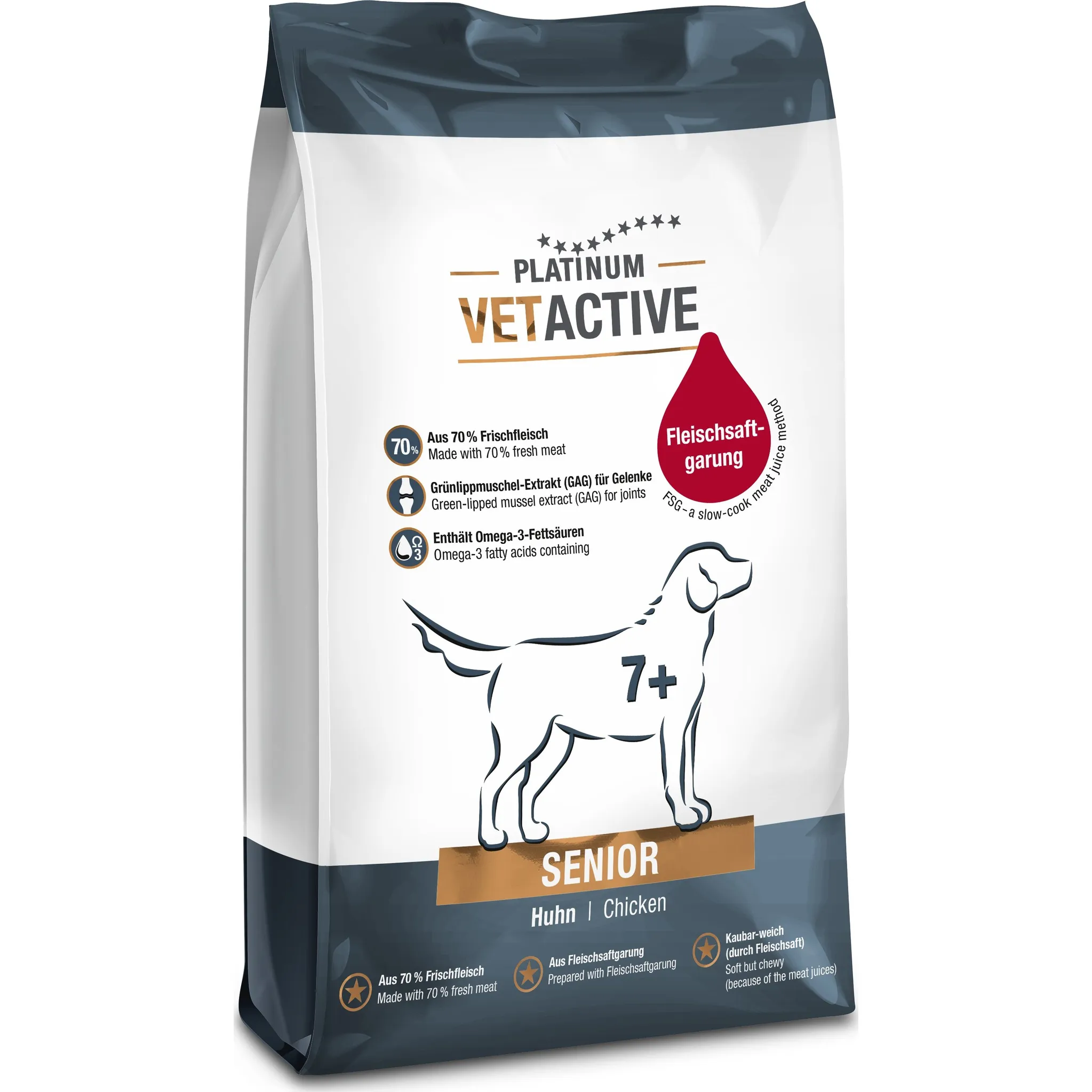 Fotografie 1 - Krmivo pro psa Platinum Vetactive Senior Chicken 15 kg