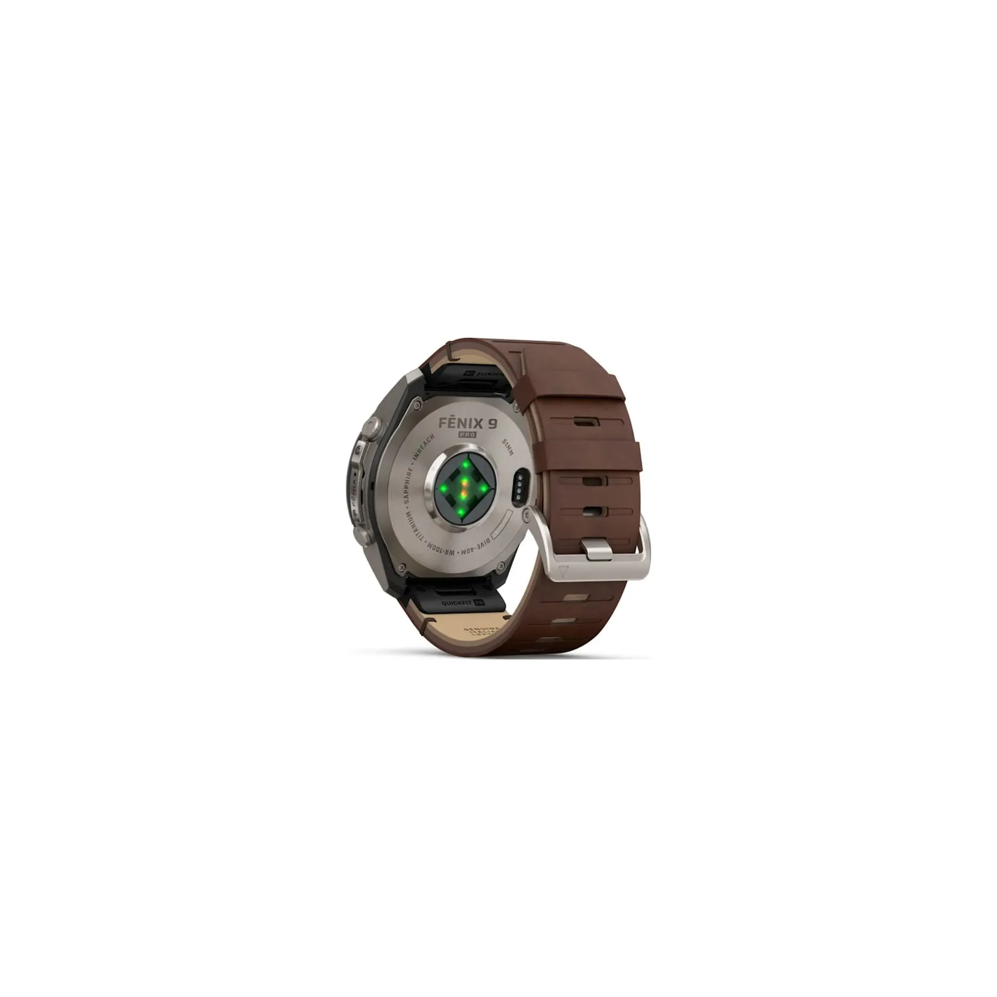 Fotografie 7 - Chytré hodinky Garmin fēnix 9 Pro 51 mm inReach Titanium/Walnut Leather Band
