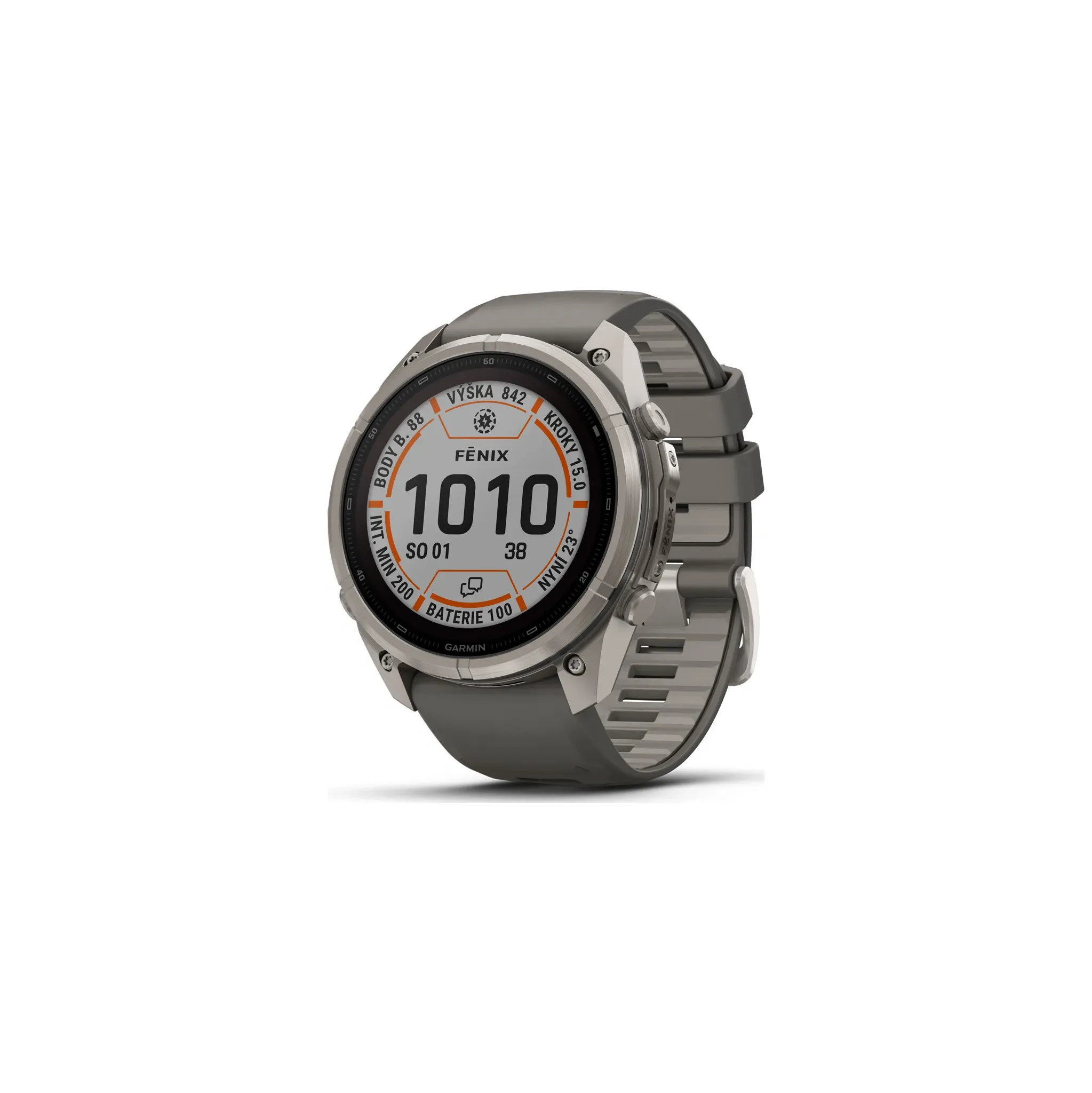 Fotografie 1 - Chytré hodinky Garmin fēnix 9 Pro 51 mm inReach Titanium Pebble Gray/Silver Gray