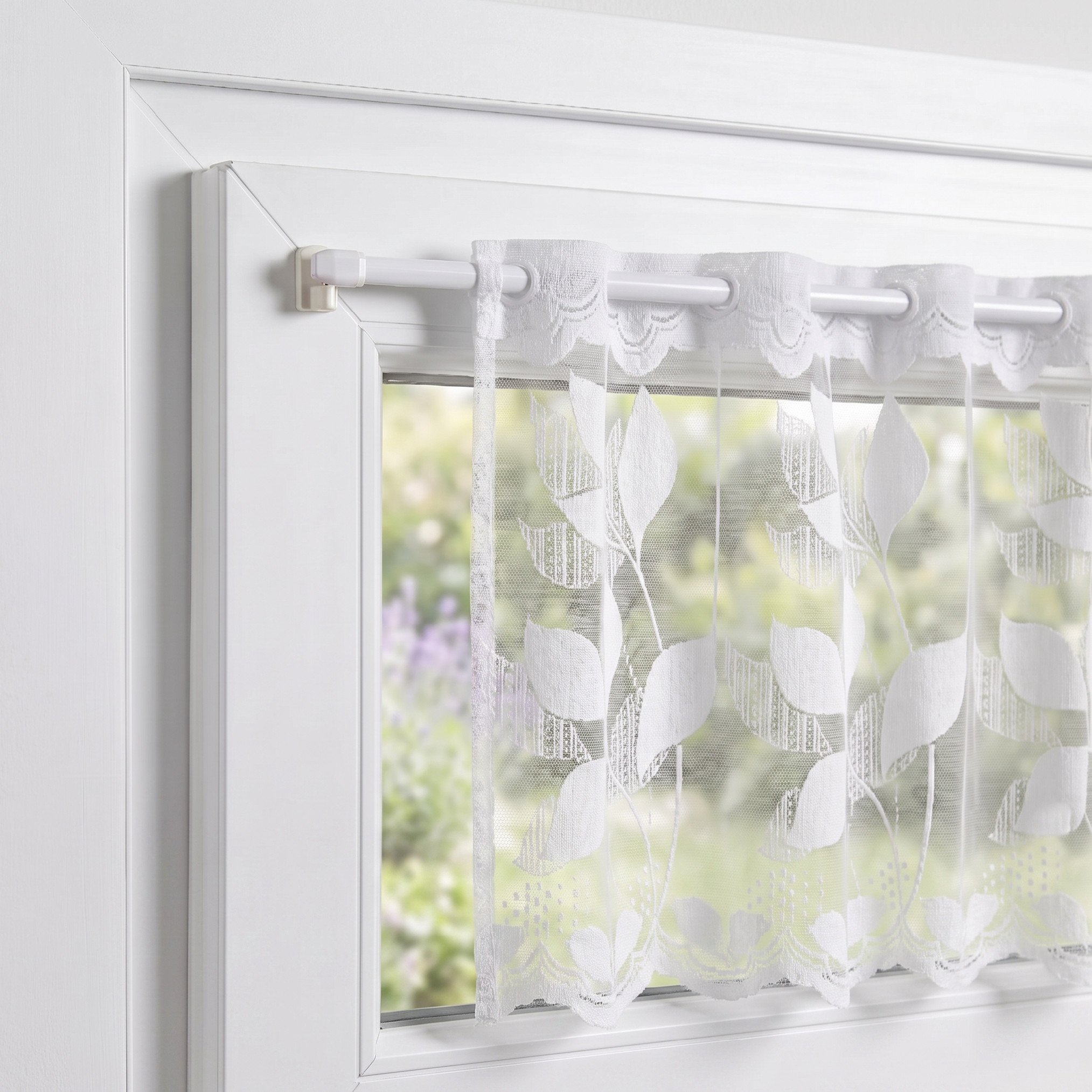 Vitrážová teleskopická samolepící tyč - vitrážka 40-60 cm, 60-80 cm VARIO MINI 2 kusy bílá Mybesthome Rozměr: 60-80 cm Cena je za 2 kusy