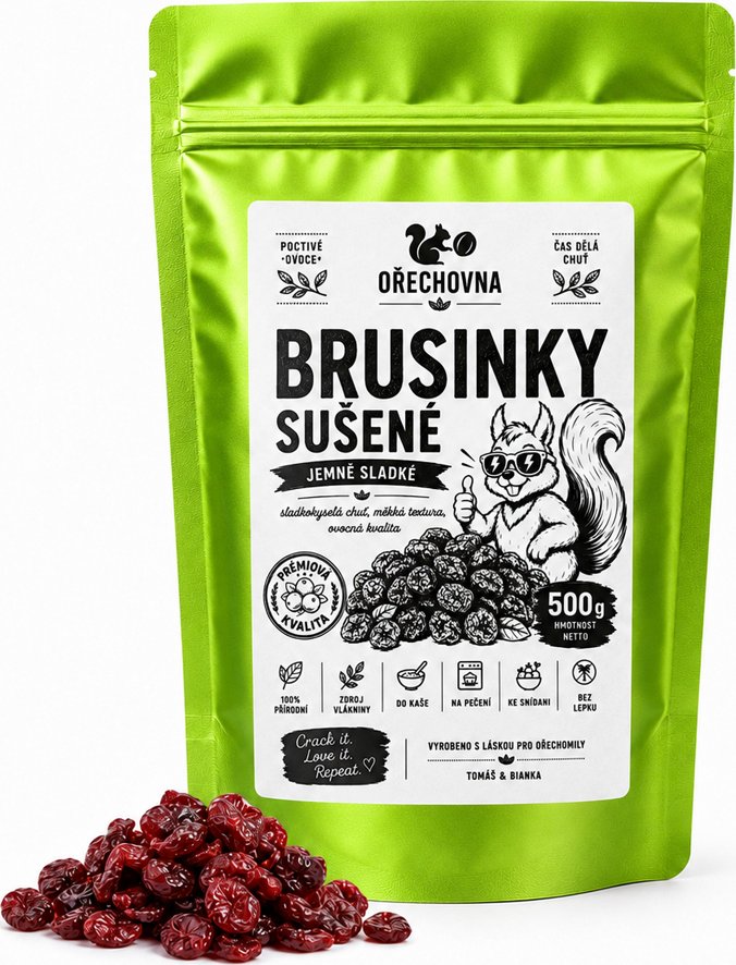 Brusinky sušené – celé 500 g