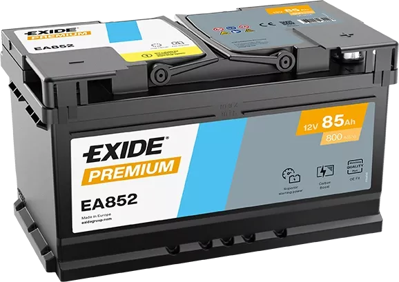 Autobaterie EXIDE Premium 85 Ah, 12 V, 800 A, EA852 EA852