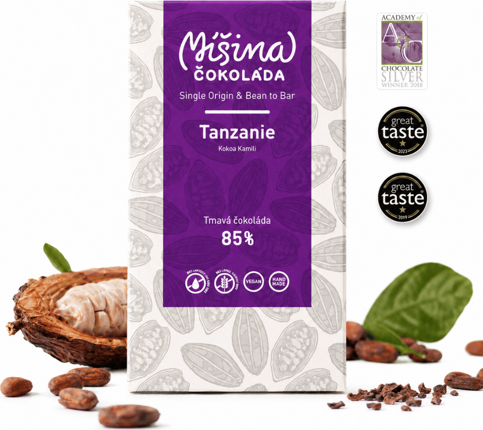 Míšina čokoláda Tmavá čokoláda Tanzanie 85 % (50g)