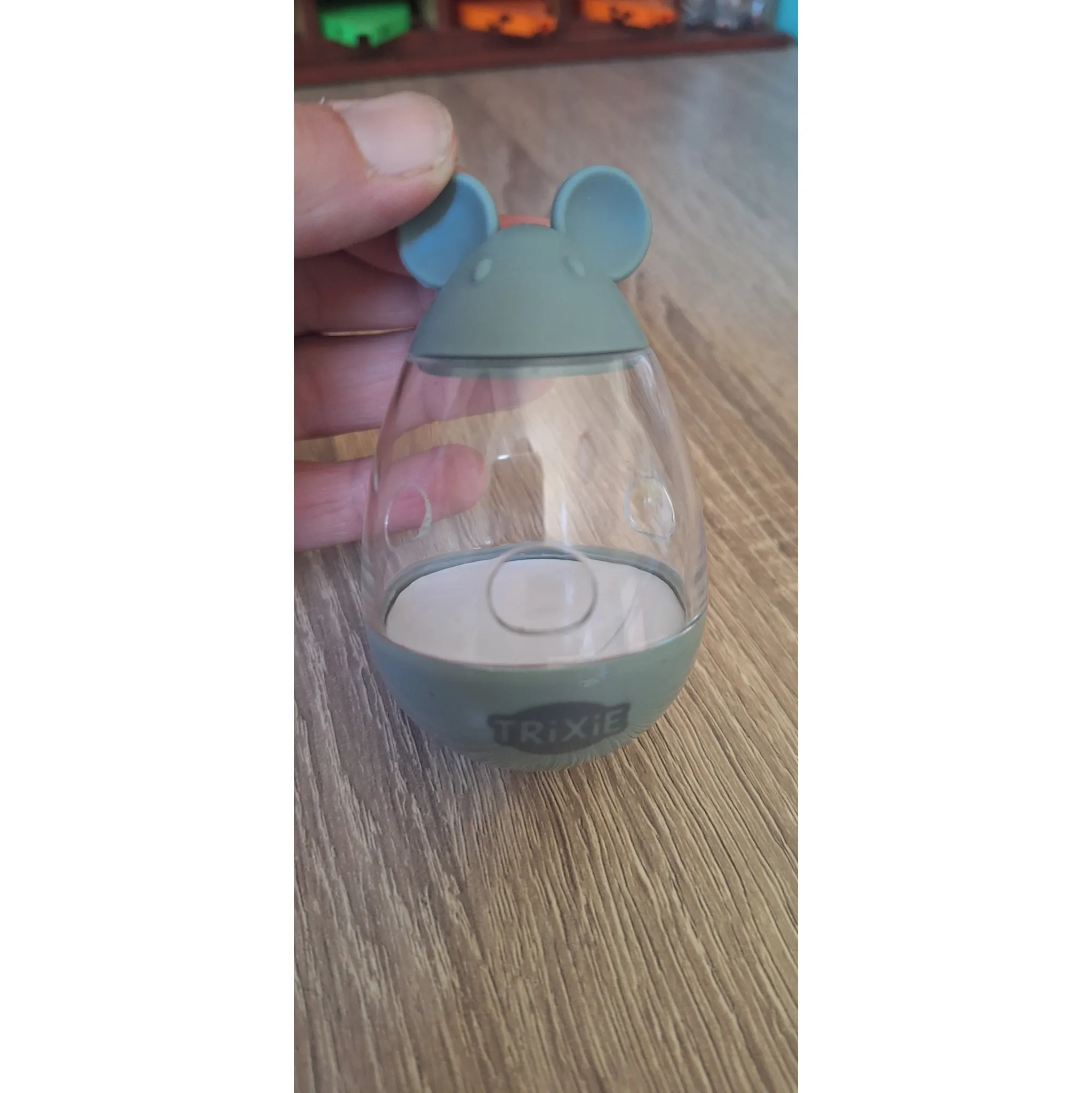 Fotografie 11 - Hračka pro kočku Trixie Cat Activity Snack Mouse myška na pamlsky 9 cm mix barev