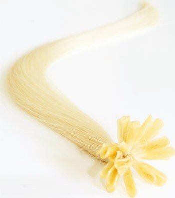 Vlasy evropského typu k prodlužování keratinem 40cm - nejsvětlejší blond 1 pramen 0,5 gramů