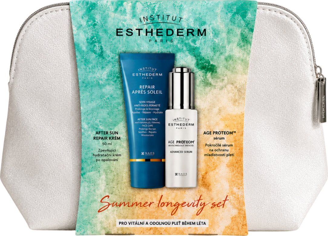 INSTITUT ESTHEDERM LETNÍ SET DLOUHOVĚKOSTI – AGE PROTEOM sérum 15 ml + AFTER SUN REPAIR krém 50 ml