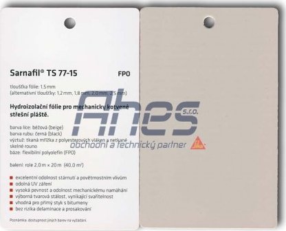 Sarnafil® TS 77 -15 2x20m ROLE, Barva RAL7040(okenní šedá)