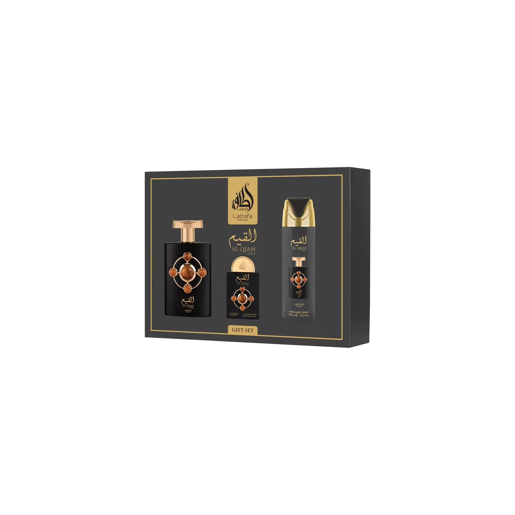 Fotografie 1 - Unisex parfém Lattafa Pride Al Qiam Gold U EDP 100 ml + EDP 20 ml + deodorant 200 ml