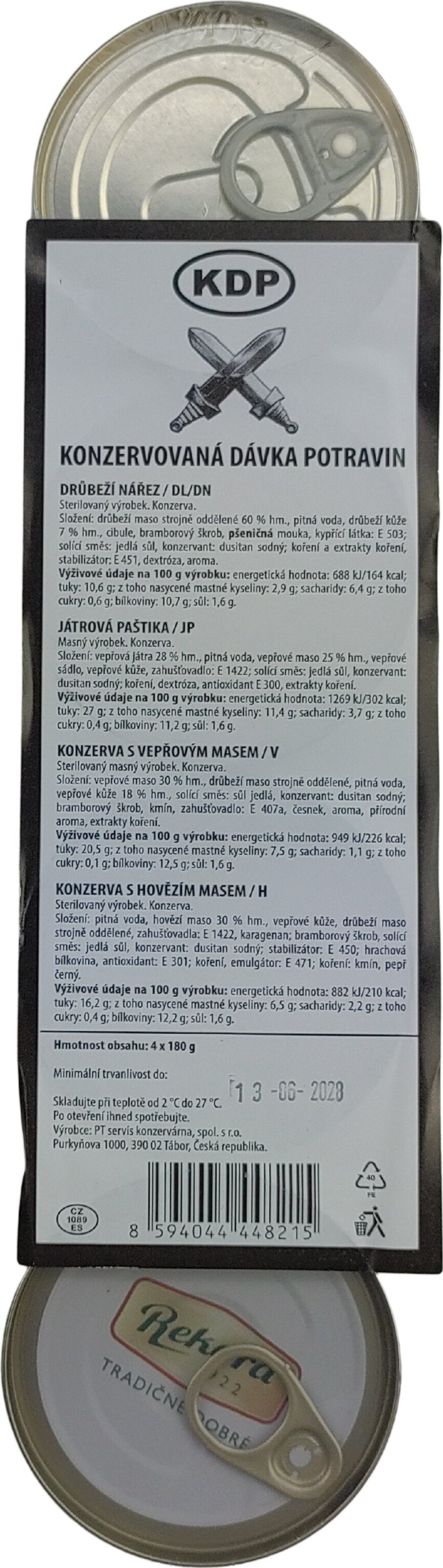 ARMÁDNÍ ORIGINÁL AČR KDP konzervovaná dávka potravin AČR originál