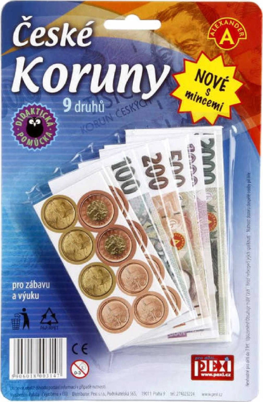 Wiky České peníze a mince pro zábavu a výuku