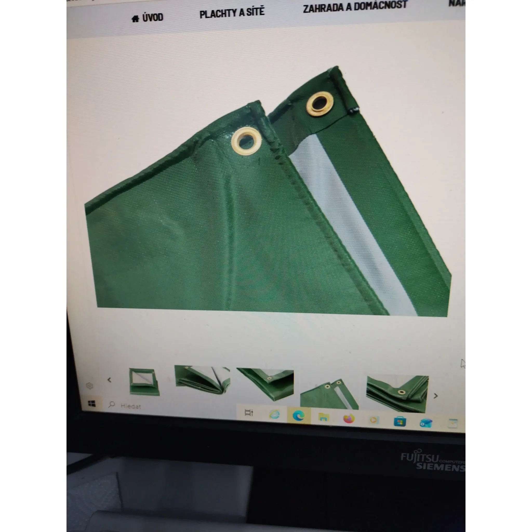 Fotografie 4 - Krycí plachta Kataro Zakrývací plachta PVC 500 g/m2 zelená/šedá 4 x 8 m