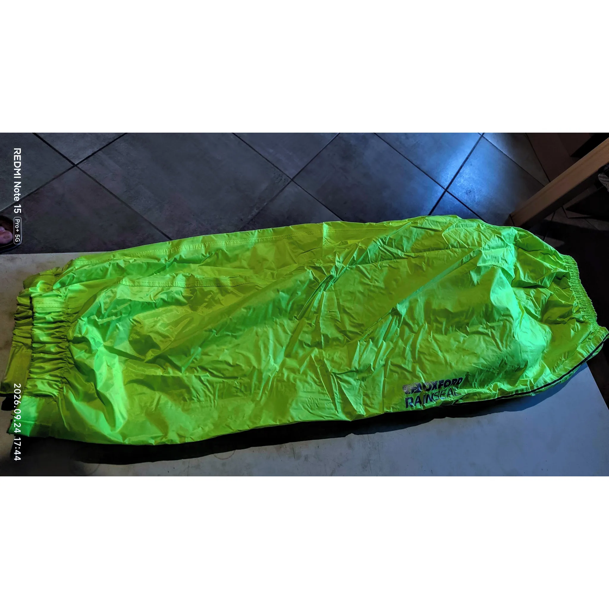 Fotografie 2 - Moto kalhoty Oxford Rain Seal kalhoty žluté fluo S