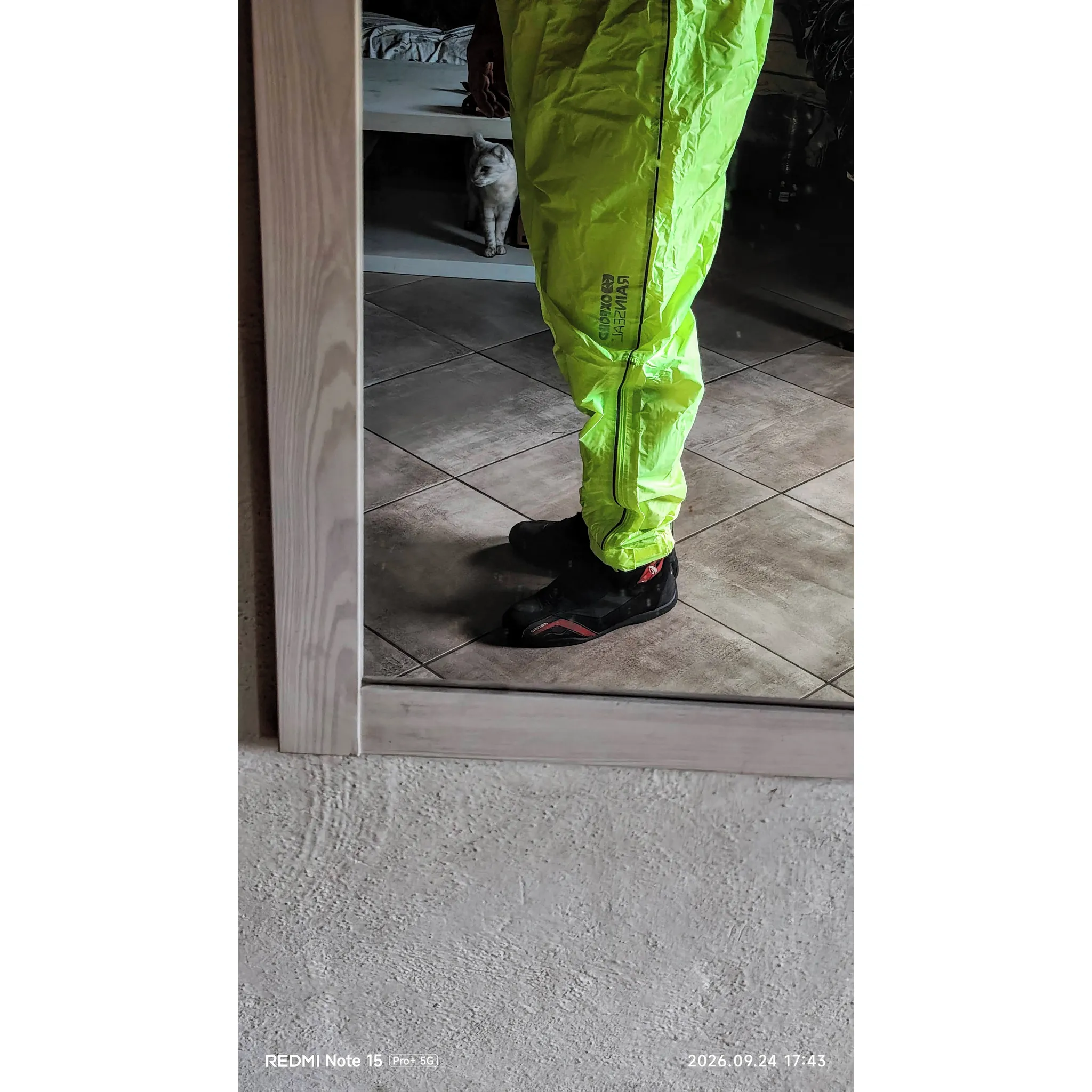 Fotografie 4 - Moto kalhoty Oxford Rain Seal kalhoty žluté fluo S