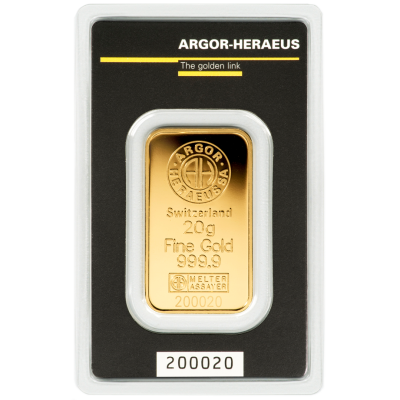20 g Argor Herareus zlatý slitek