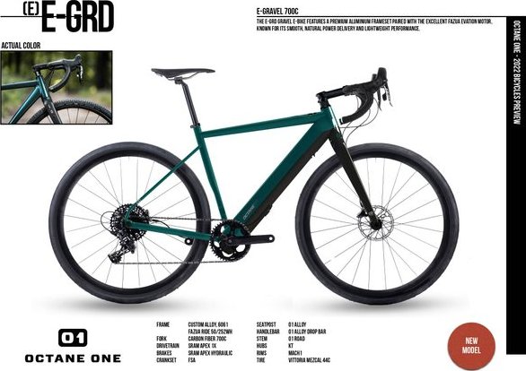 OCTANE ONE Elektrokolo Gravel bike Octane One e-GRD - XL ( 185 - 200cm )