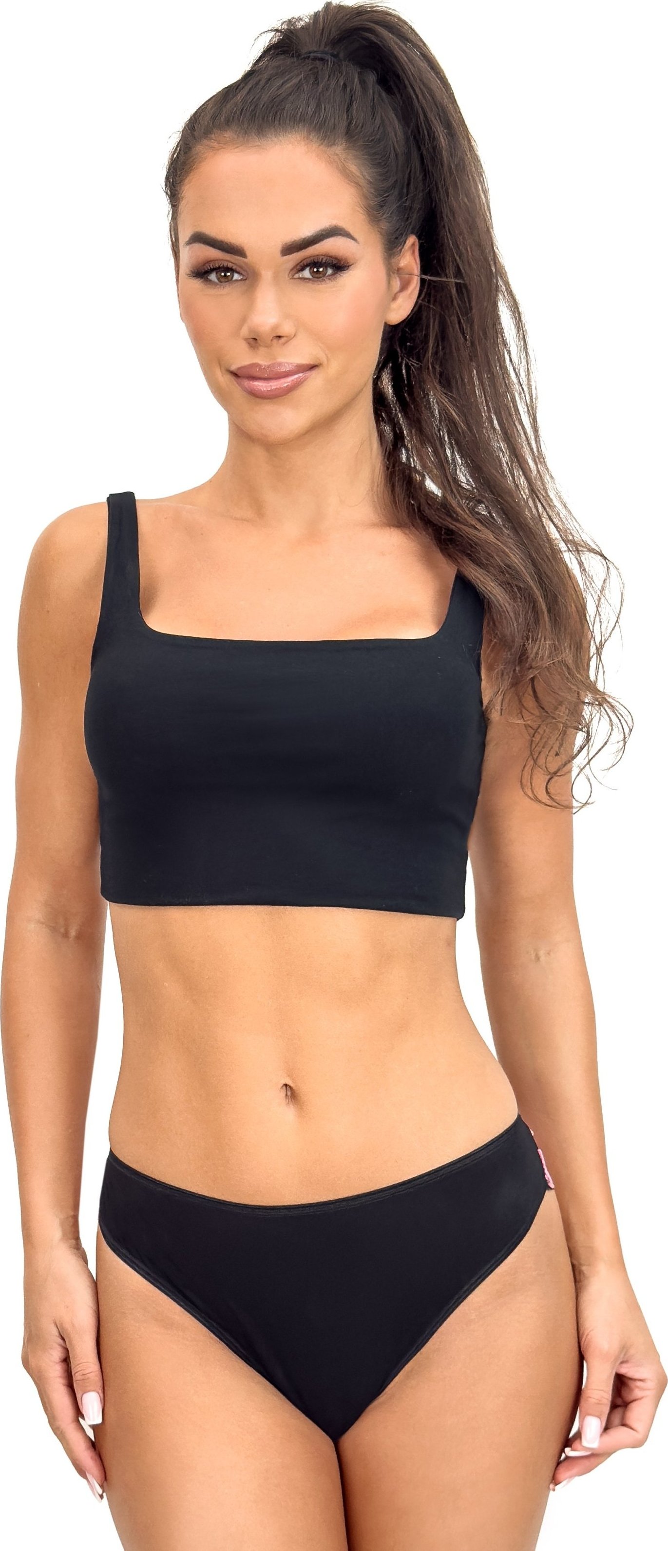 Brazilky Donna 260 - viskóza Černo-růžová L(40)