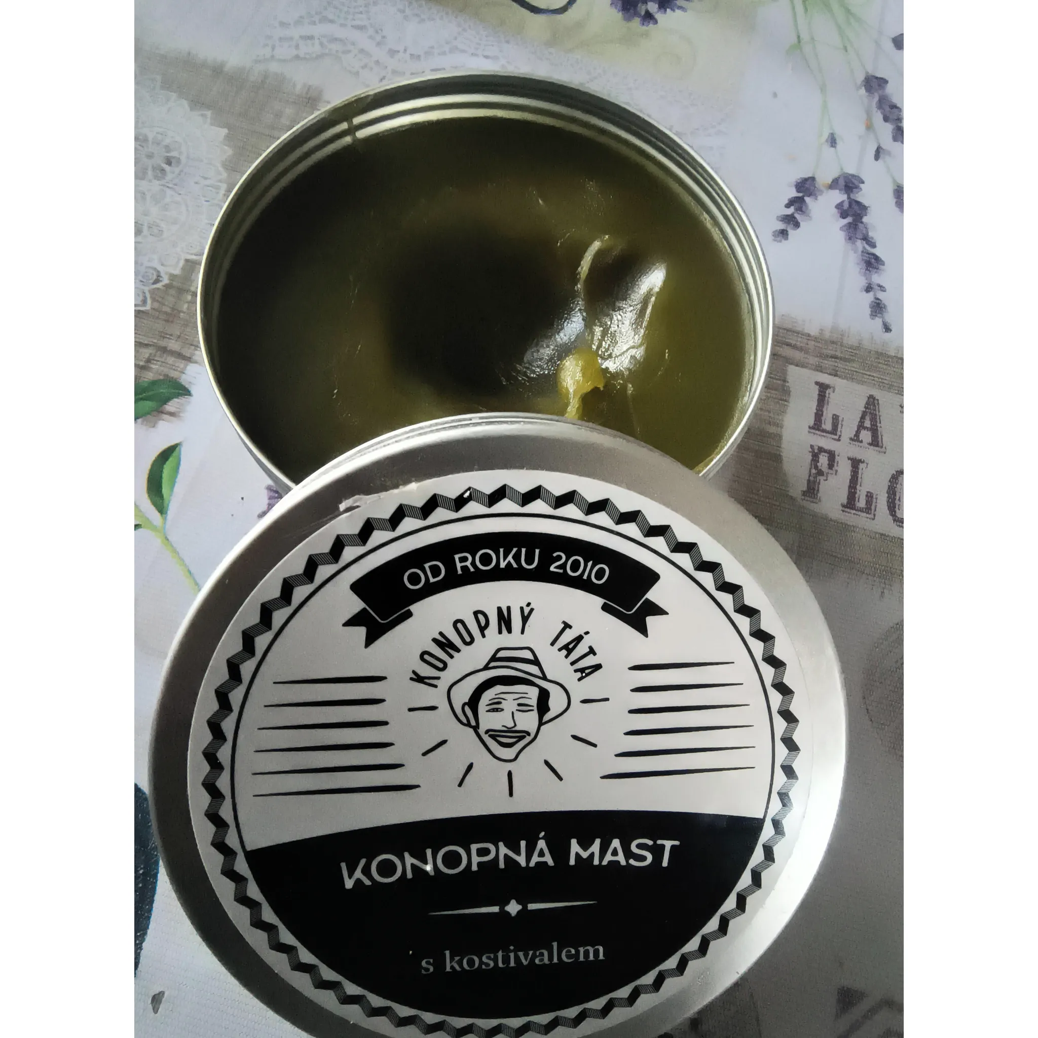 Fotografie 4 - Bylinná léčivá mast Konopný táta Konopná mast s kostivalem 200 ml