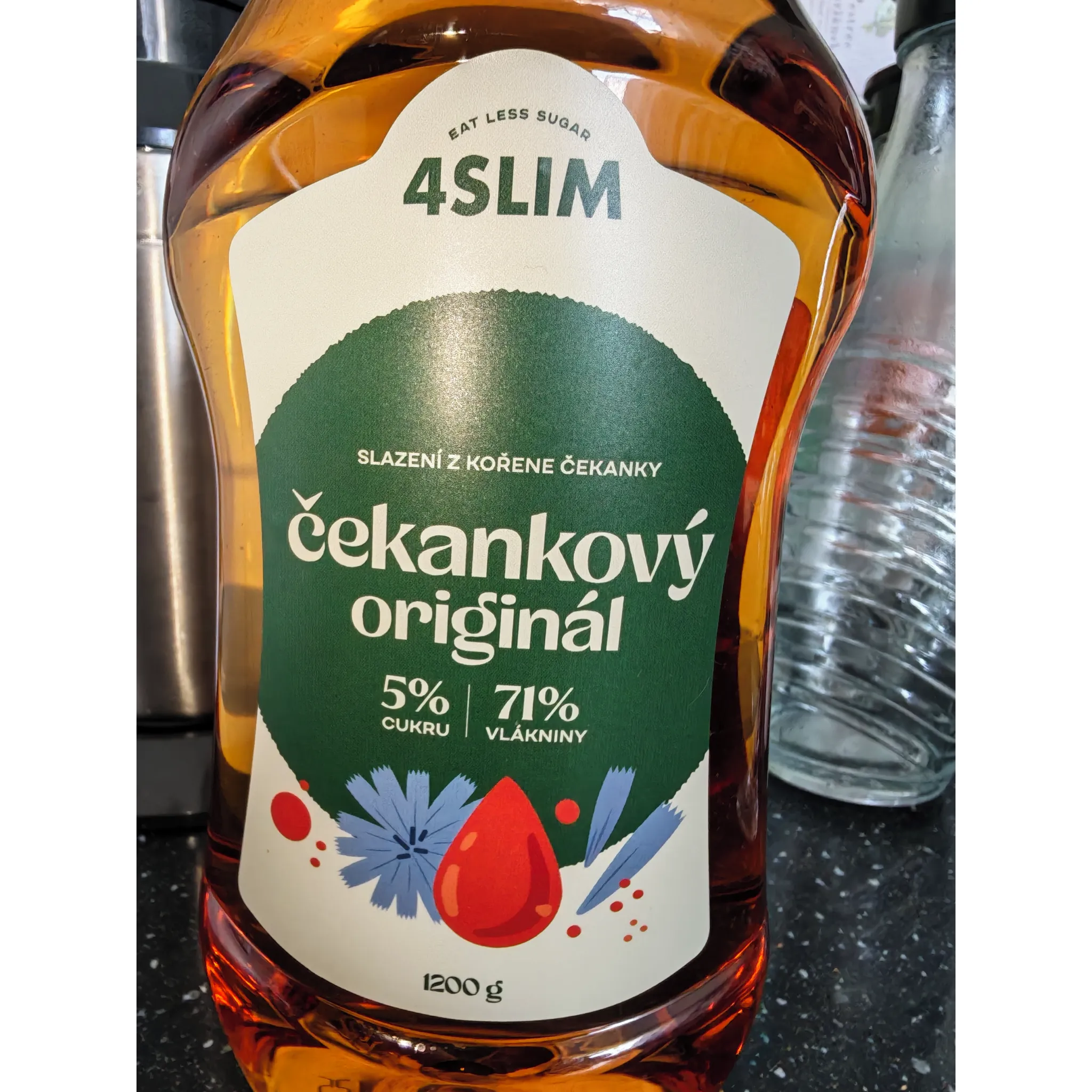 Fotografie 6 - Sladidlo 4Slim Čekankový sirup Originál 1,2 kg
