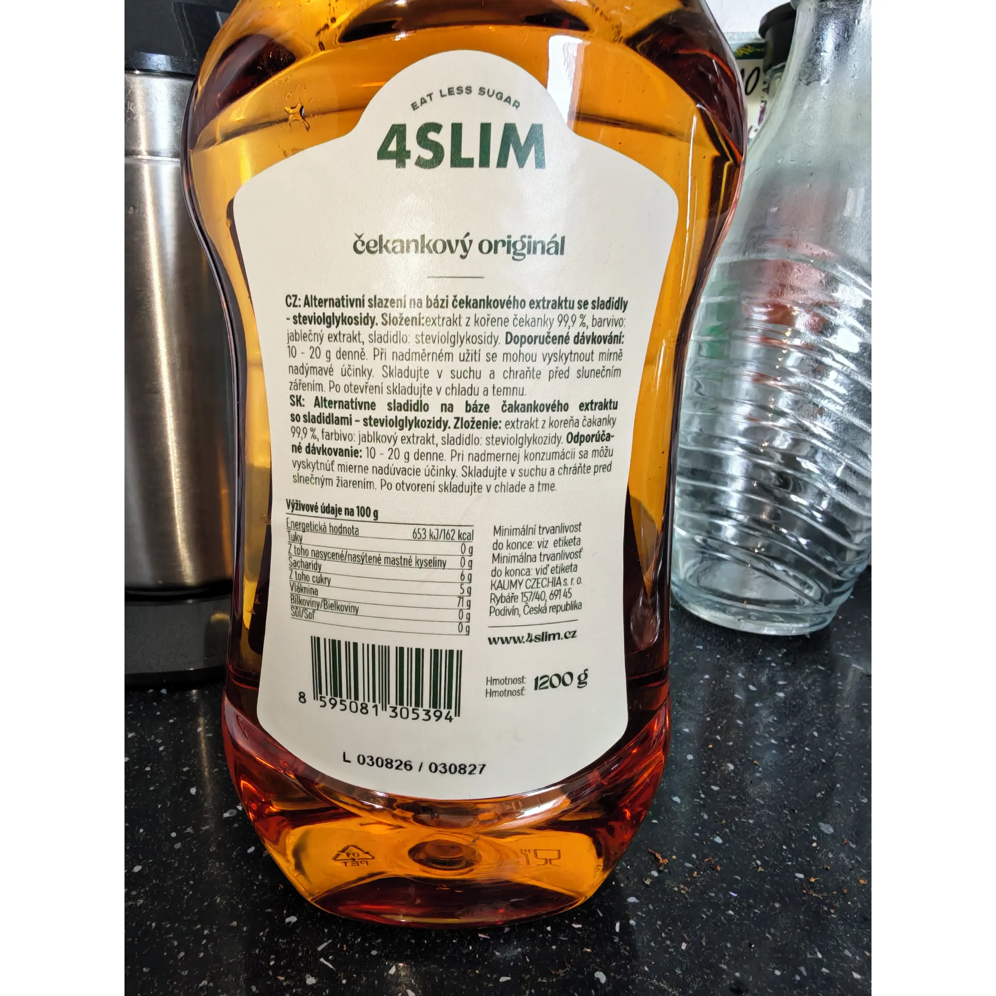 Fotografie 7 - Sladidlo 4Slim Čekankový sirup Originál 1,2 kg
