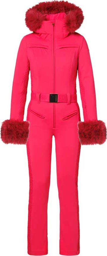 Dámská lyžařská kombinéza Goldbergh Angele Faux Fur – růžová Velikost: 36