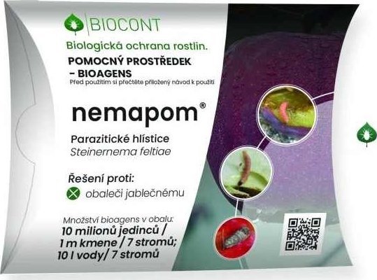 BIOCONT Nemapom – biologická ochrana proti obaleči jablečnému | 10 mil. na 7-10 stromů