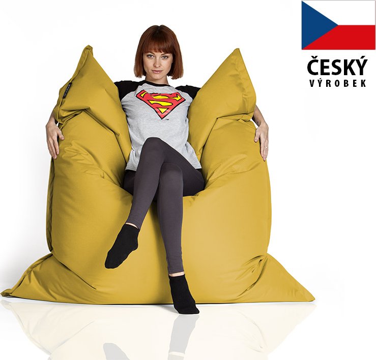 CrazyShop Sedací vak Standard 144x180 cm, žlutý