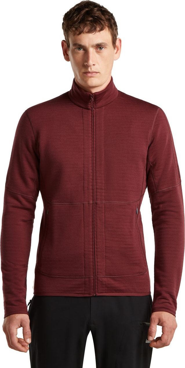 Pánská merino mikina ICEBREAKER Mens Merino 400 RealFleece Descender LS Zip, Port velikost: L