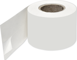 Souvislý (nekonečný) pás šíře 50 mm, odolný plastový bílý lesklý pro inkoustový tisk
