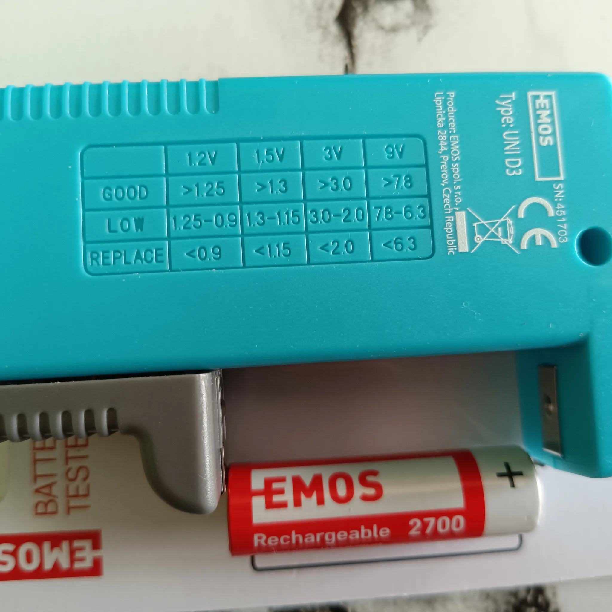 Fotografie 3 - Zkoušečka baterií EMOS N0322